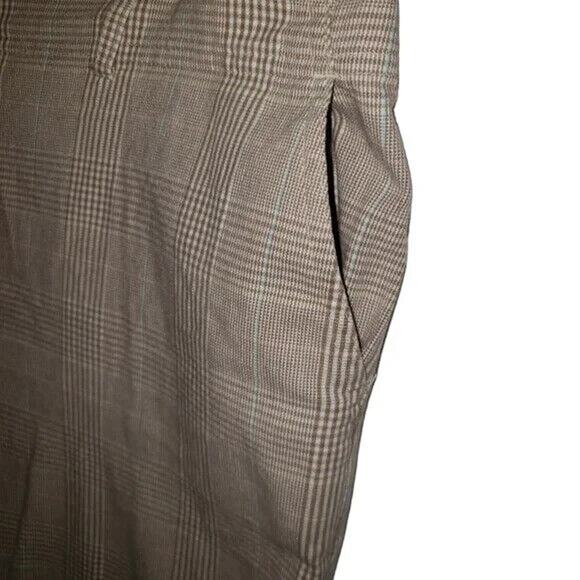 Cato Glen Check Capri Pants Women’s Size 14 – Tan Beige Preppy Corpcore Casual - Picture 6 of 9
